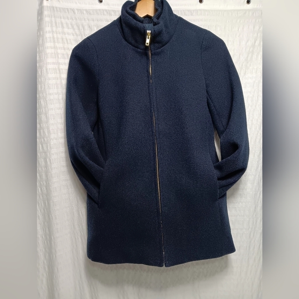 J.Crew Wool blend Full zip Village Coat Ladies size S